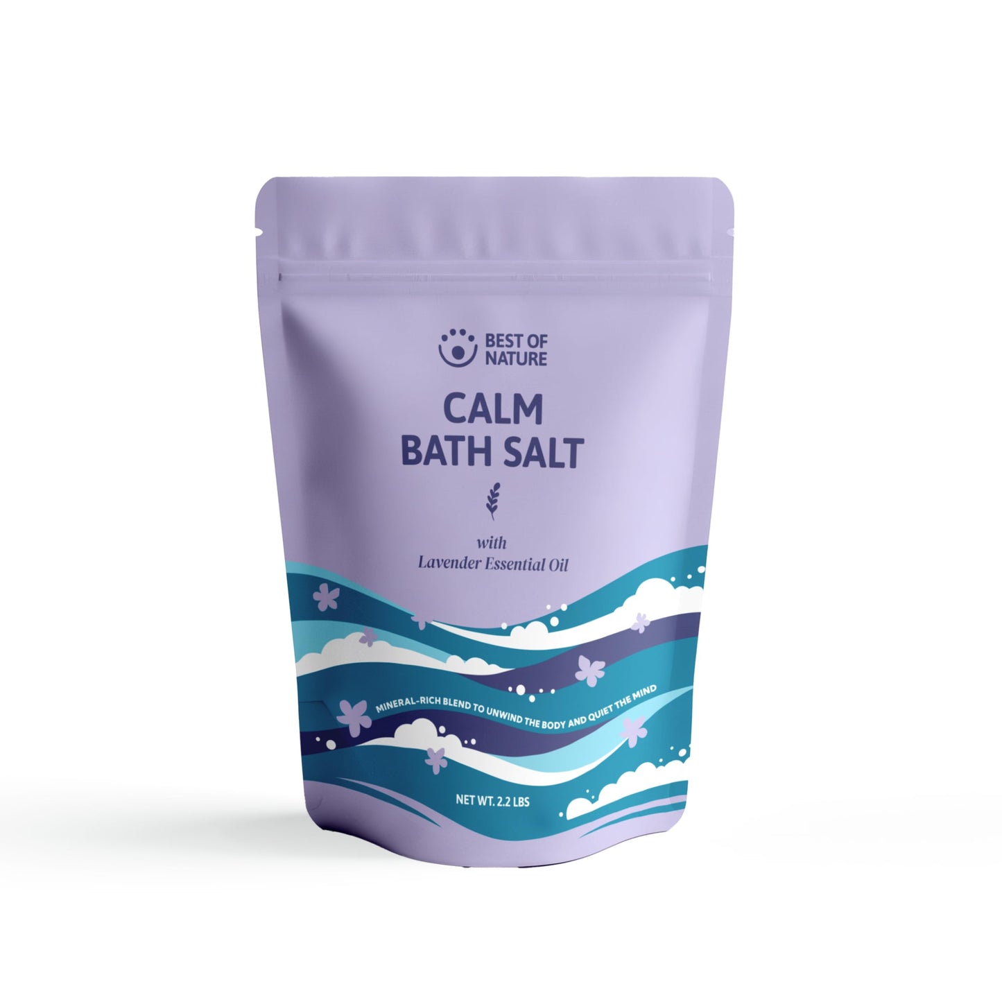 Best of Nature Calm Epsom Salt Bath Soak with Lavender Essential Oil, Mineral-Rich Bath Salts, Resealable Bag, 2.2 lb Beauty and Personal Care Best of Nature