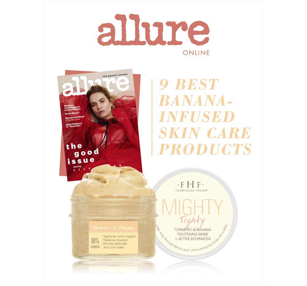 FarmHouse Fresh Turmeric Face Mask, Clay Mask. Mighty Tighty Turmeric & Banana Tightening Mask, 3.2 Fl Oz Beauty & Personal Care FarmHouse Fresh