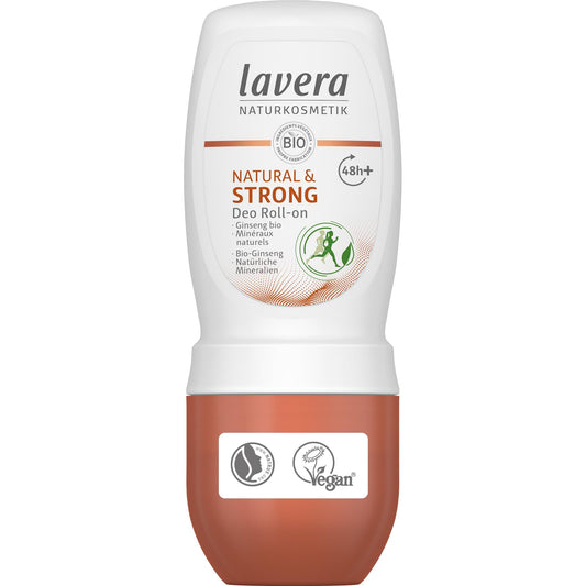lavera Natural & Strong Deo Roll-On 48h - vegan - natural cosmetics - with organic ginseng & natural minerals - no aluminium - climate neutral - 48h Beauty and Personal Care lavera
