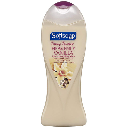 Softsoap Body Butter, Mega Moisture Body Wash, Heavenly Vanilla 15 fl oz (443 ml) Beauty & Personal Care Softsoap