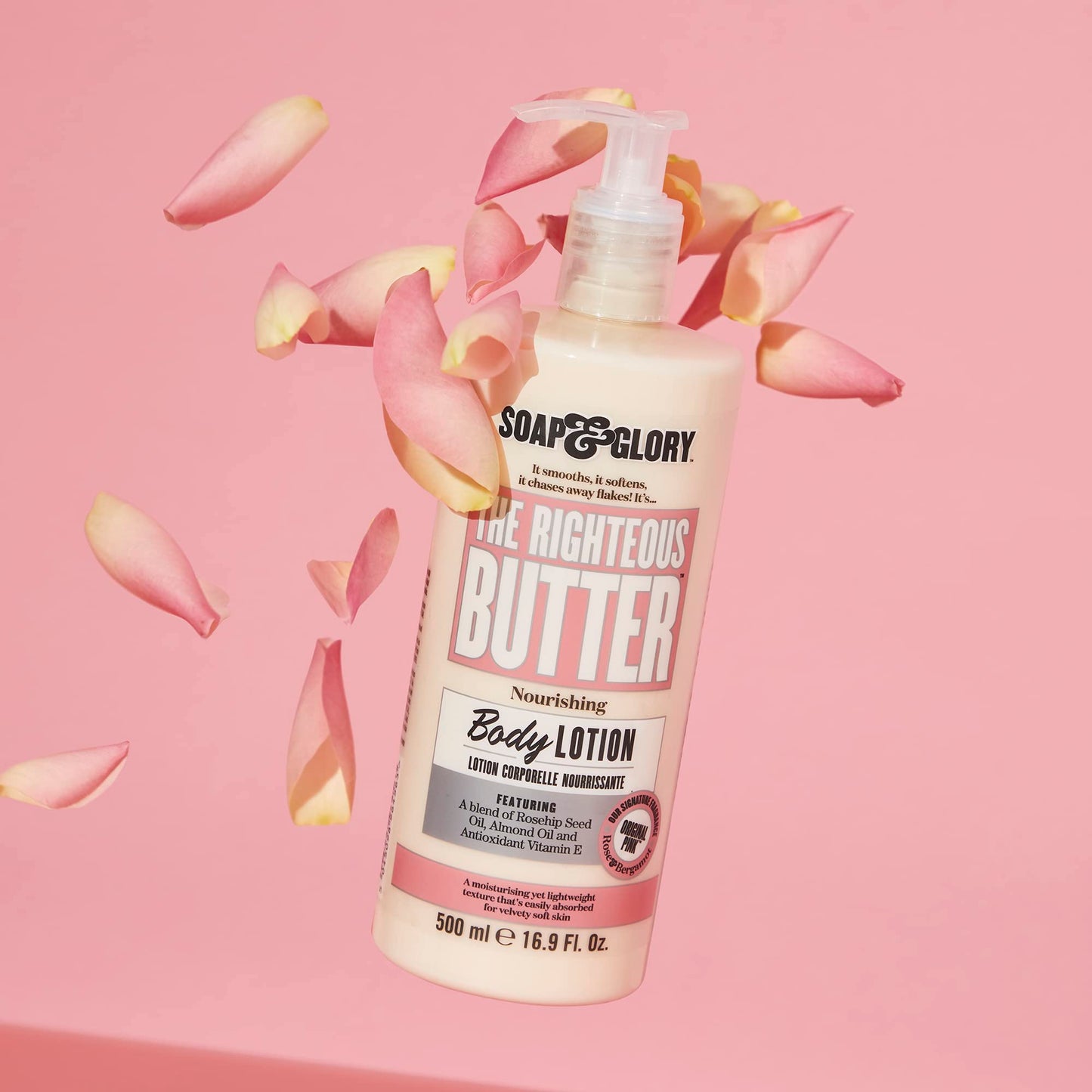 Soap & Glory Original Pink Moisturizing Body Lotion Pump - Lightweight Body Moisturizer for Dry Skin - With Shea Butter, Vitamin E & Aloe Vera Beauty & Personal Care Soap & Glory
