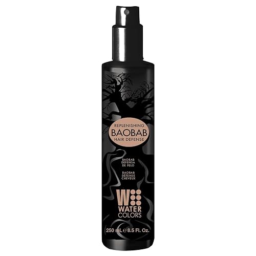 Watercolors Baobab Hair Defense. Replenishing, Anti Humidity, Anti Frizz, Anti Aging, Curl Defining Protecting Spray-8.5oz. Beauty & Personal Care Watercolors