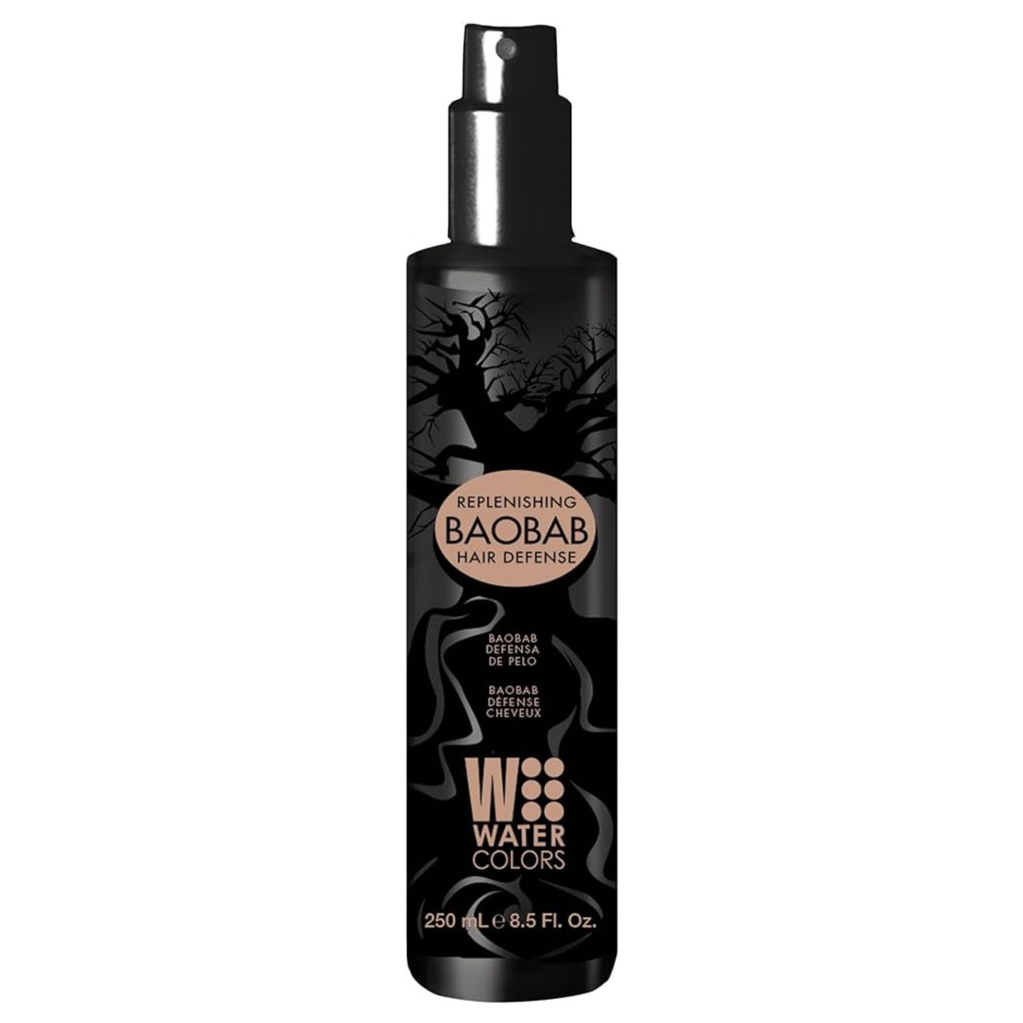 Watercolors Baobab Hair Defense. Replenishing, Anti Humidity, Anti Frizz, Anti Aging, Curl Defining Protecting Spray-8.5oz. Beauty & Personal Care Watercolors