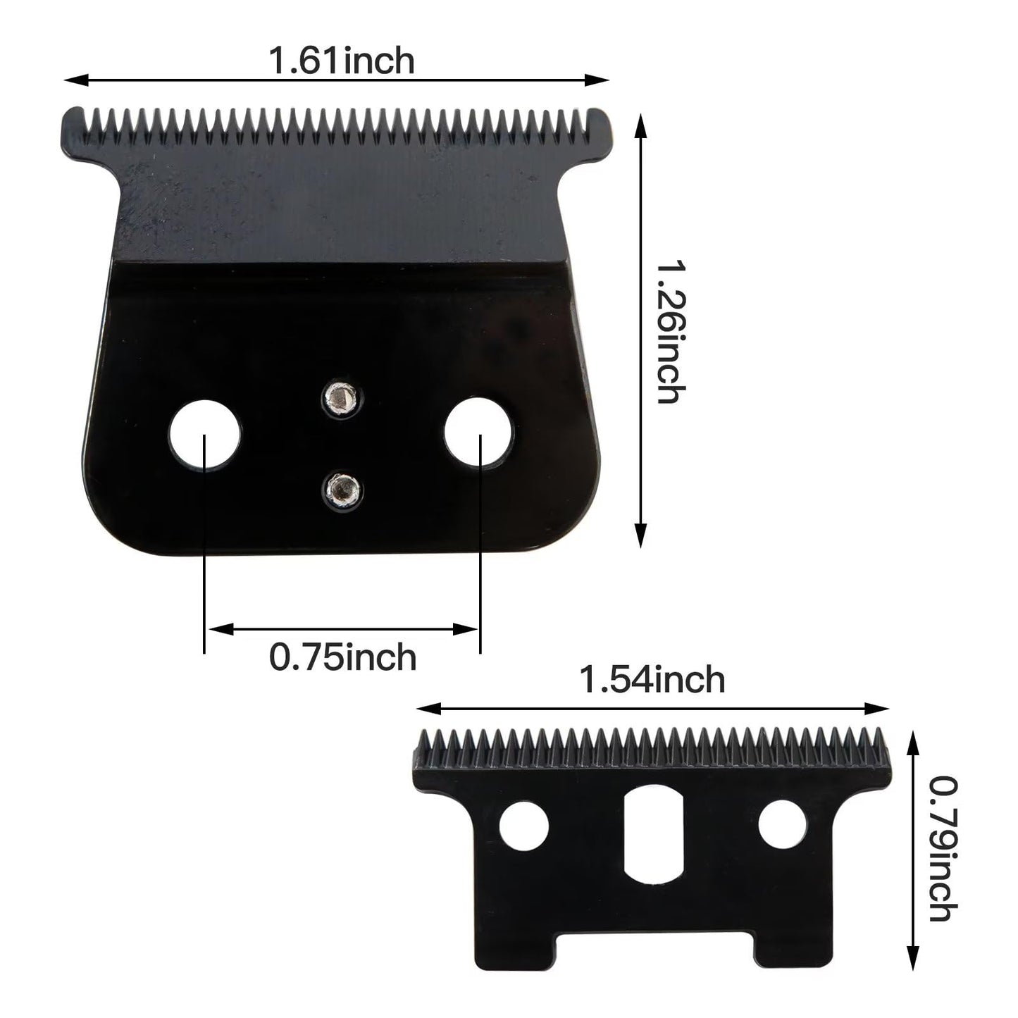 Gxcdizx Upgraded 2 Pack Blades for Andis T-Outliner, for Andis GTX Replacement Blade, T Liner Clipper and Trimmer Blade (Black Steel T Blade + Black Beauty and Personal Care Gxcdizx
