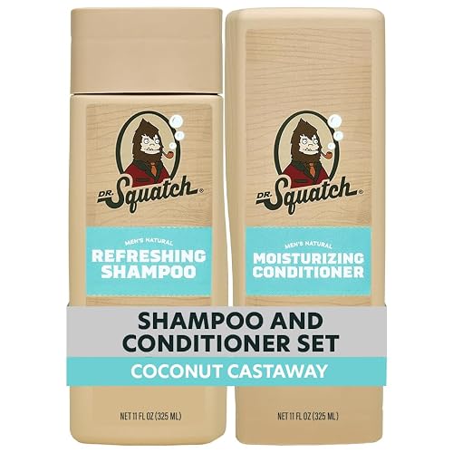 Dr. Squatch Men's Natural Shampoo and Conditioner Set - Sulfate & Paraben Free Natural Shampoo and Conditioner for Men - Scalp Nourishing Formula Beauty & Personal Care Dr. Squatch