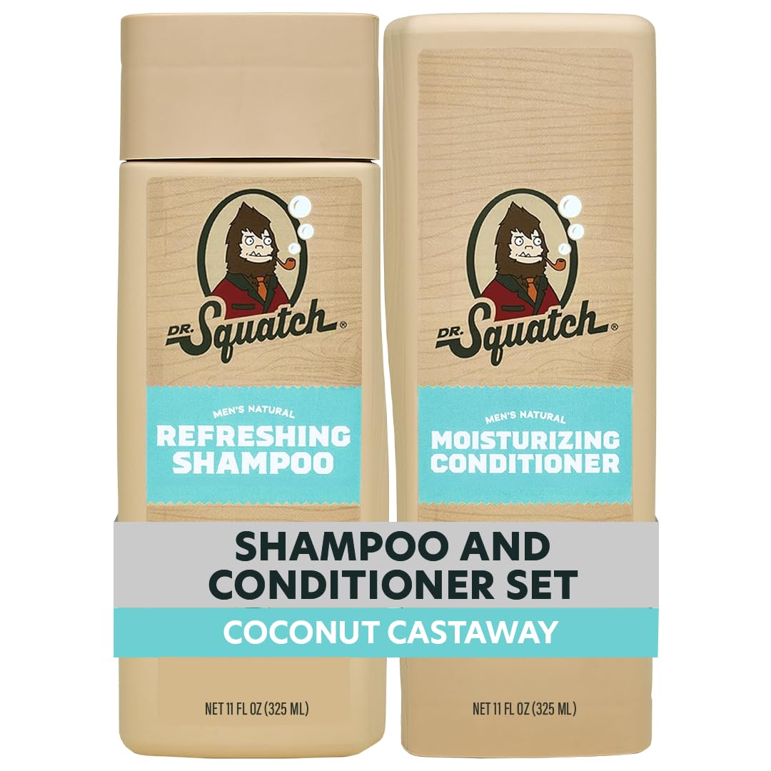 Dr. Squatch Men's Natural Shampoo and Conditioner Set - Sulfate & Paraben Free Natural Shampoo and Conditioner for Men - Scalp Nourishing Formula Beauty & Personal Care Dr. Squatch