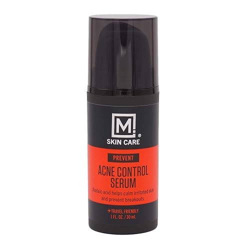 M. Skin Care Prevent Acne Control Facial Serum for Men, Azelaic Acid, Soothing Aloe Leaf Juice, Cruelty Free Beauty & Personal Care M Skin Care