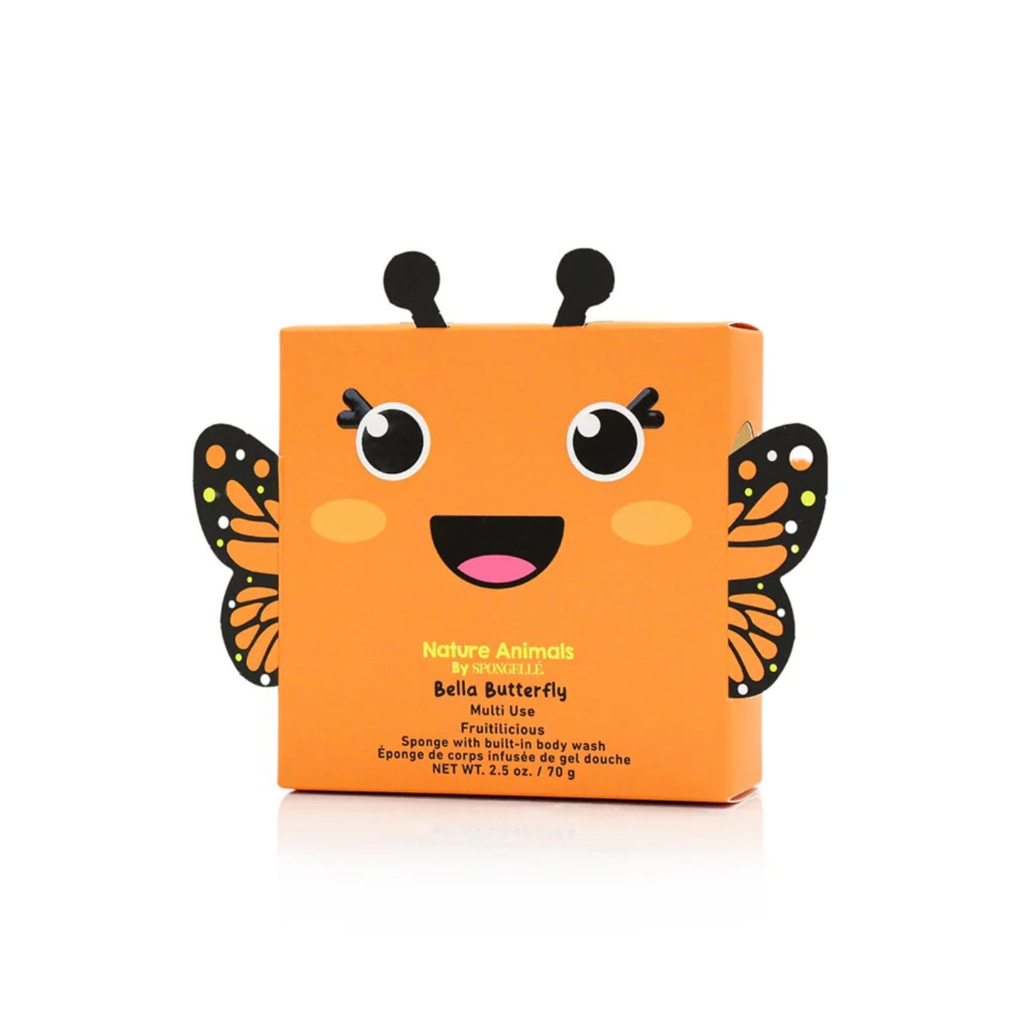 Spongellé Bella Butterfly Nature Animals Kid's Body Buffer - All Ages - Body Wash Infused Shower Loofah - Newborn Essentials & Baby Essentials Beauty and Personal Care SPONGELLÉ