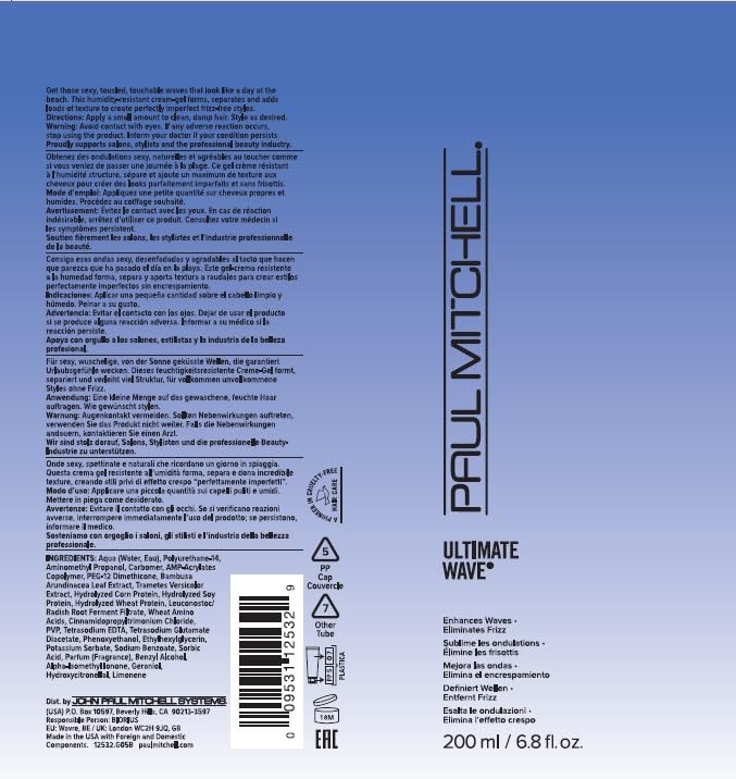 Paul Mitchell Ultimate Wave Lightweight Hair Gel, Enhances Waves, Eliminates Frizz, For Curly Hair, 6.8 fl. oz. Beauty & Personal Care Paul Mitchell