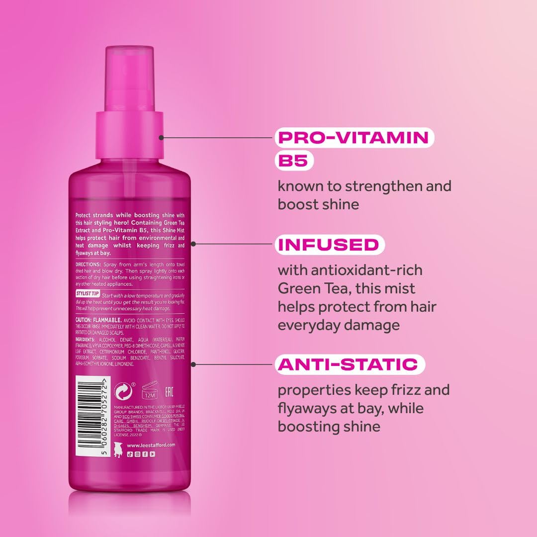Lee Stafford Heat Protectant Hair Spray | Styling Collection - Best Thermal Defense Shine Mist for Daily Use, Frizz Control with Protection, Flat Iron Beauty & Personal Care Lee Stafford