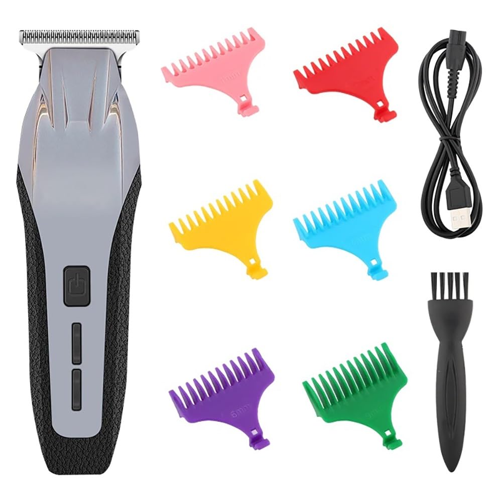 GLESVOWIO Hair Clippers Professional Electirc Hair Clipper Barber Shop Rechargeable Beard Hair Timmer for Men(Silvery) Beauty and Personal Care GLESVOWIO