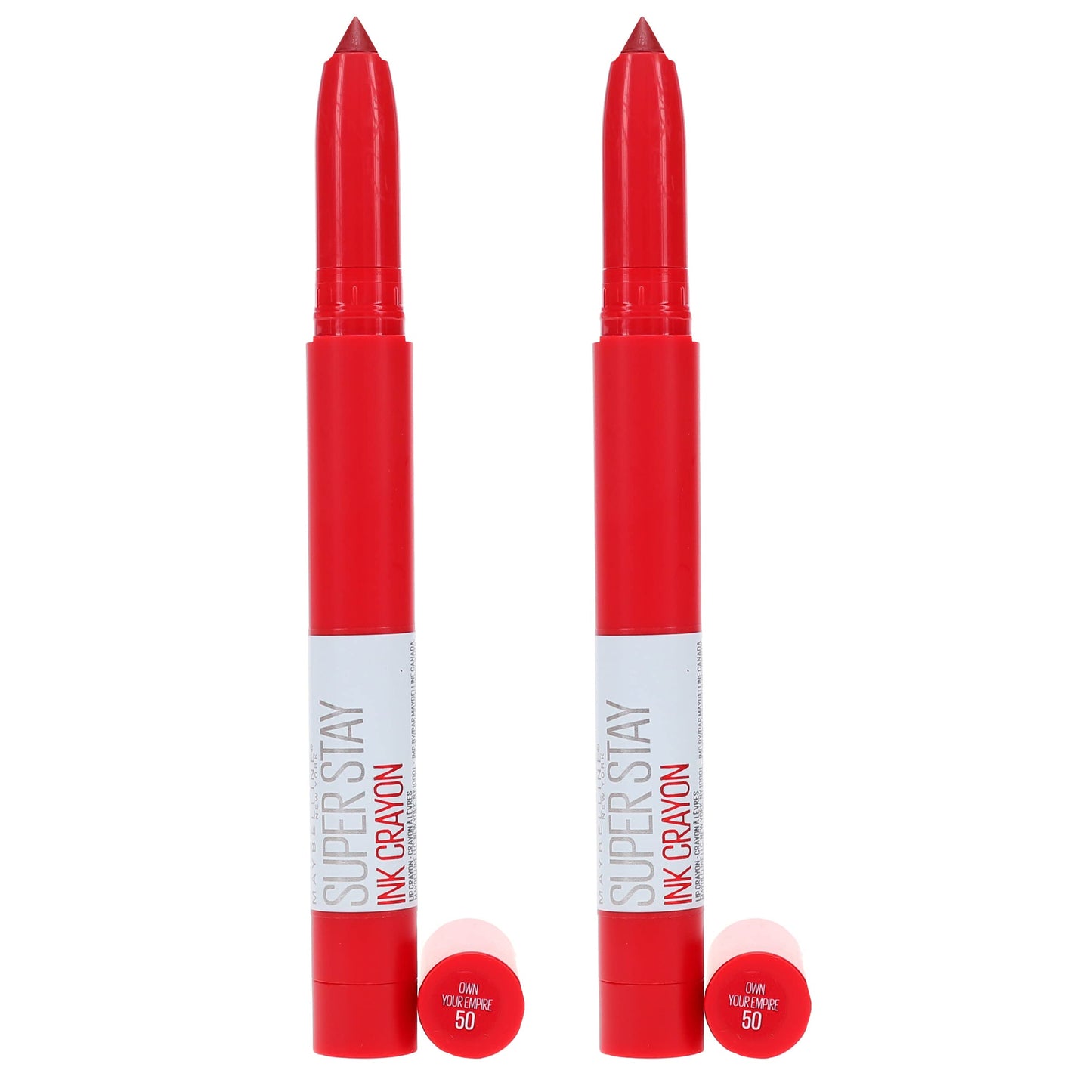 SuperStay Ink Crayon Matte Longwear Lipstick, 50 Own Your Empire (Pack of 2) Beauty & Personal Care MAYBELLINE
