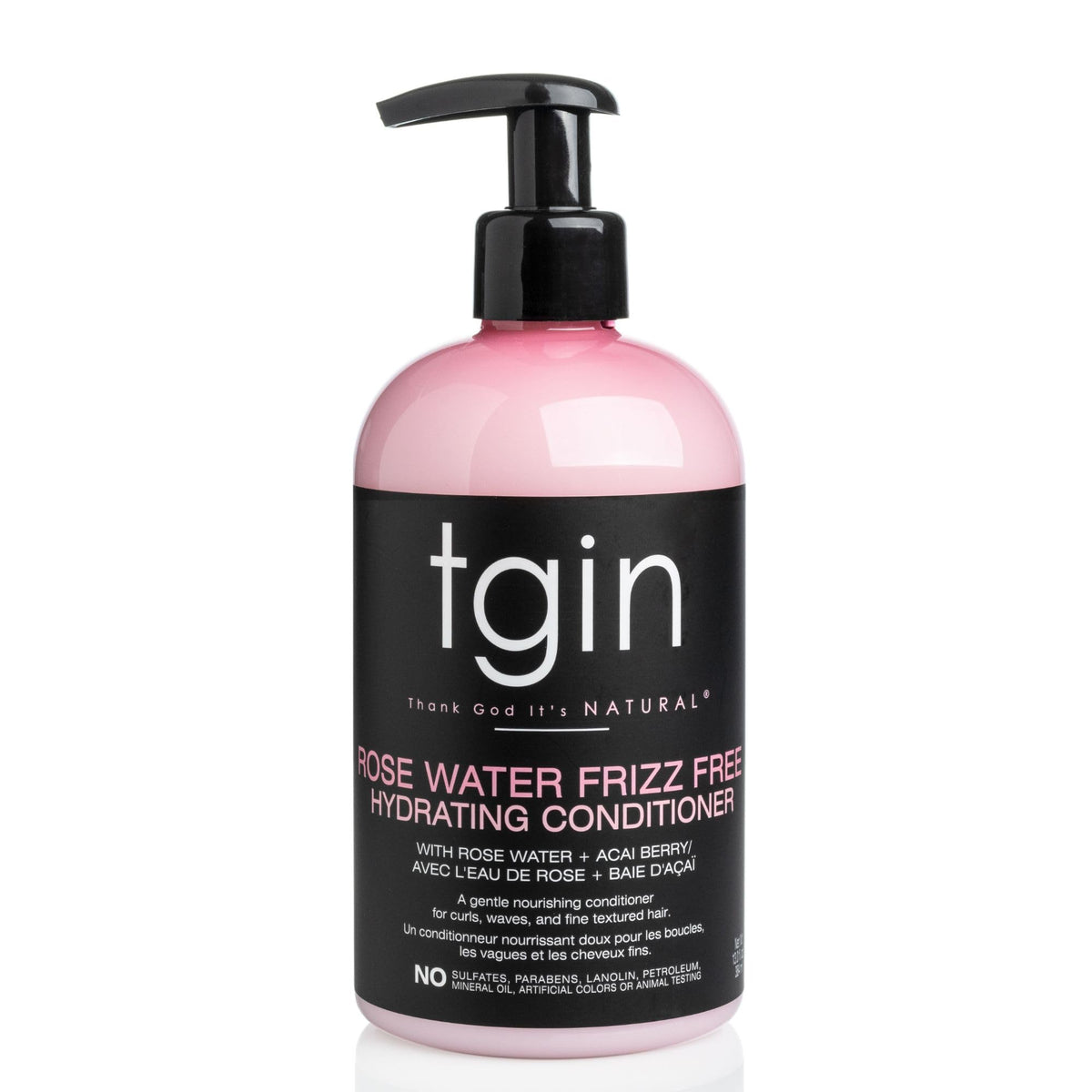 tgin Rose Water Frizz-Free Hydrating Hair Conditioner - Lightweight Moisture & Shine for Curly Hairs - Conditioner for Women Detangles & Controls Beauty & Personal Care Thank God It's Natural