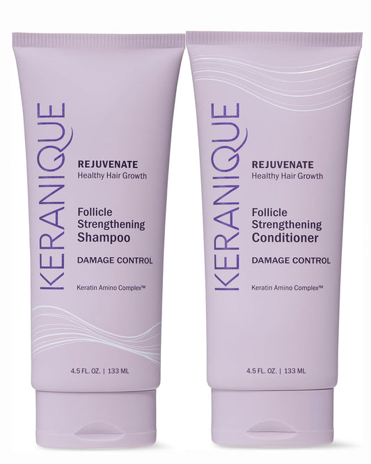 Keranique Damage Control Anti-Breakage Shampoo & Conditioner for Damaged, Thinning Hair - Intense Repair, Strengthening with Keratin, Biotin Beauty & Personal Care Keranique