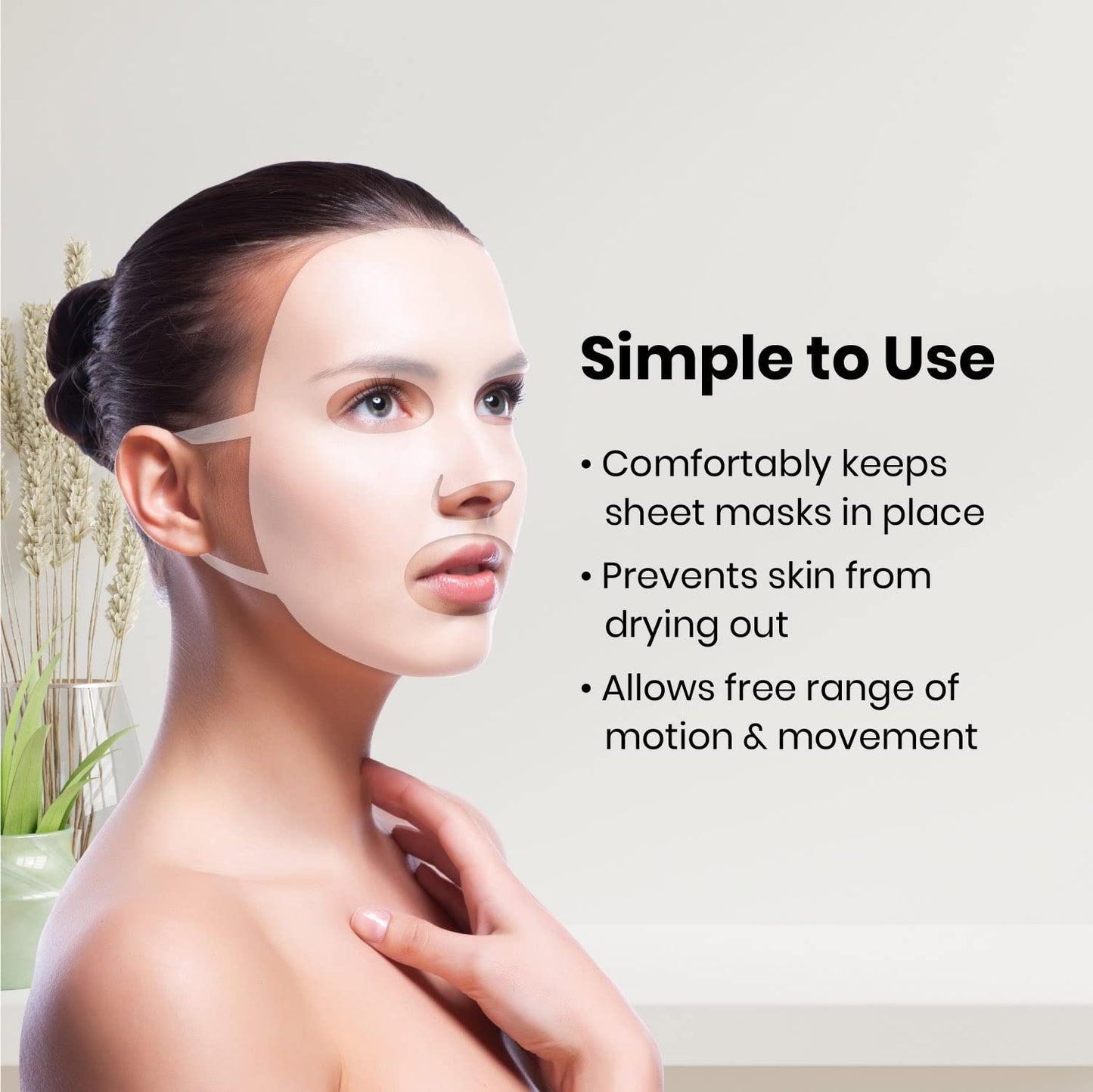 Lindo Silimask - Reusable Anti-Wrinkle Silicone Face Mask Holder for Sheet Masks, Moisturizing Facial Mask Cover, Prevent Evaporation, Beauty Face Beauty & Personal Care Lindo