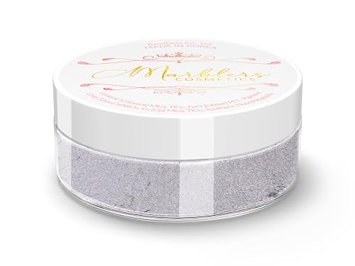 MARBLERS Fine Natural Mica Powder [Lavender Gray] 0.11oz (3g) | Highly Pigmented | Non-Toxic, Vegan, Cruelty-Free | Eyeshadow, Body Butter, Nail Beauty & Personal Care MARBLERS