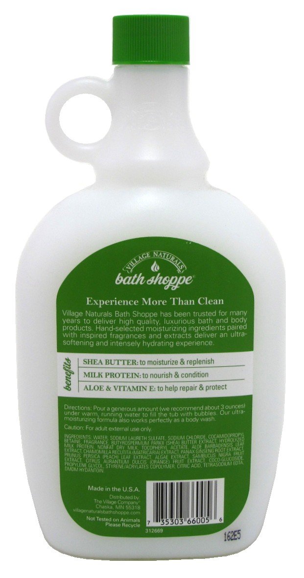 Village Naturals Bath Milk Bath Ultra-Moist White Tea & Jasmine 28 Ounce (828ml) (3 Pack) Beauty & Personal Care Village Naturals Therapy