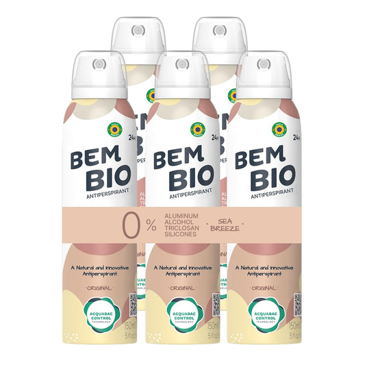 Bem Bio Original Biotranspirant Deodorant, Natural, Aluminum-Free, Vegan, 24-Hour Protection, 150ml (5.07 fl oz) Beauty and Personal Care BEM BIO