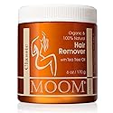 MOOM Organic Sugar Wax with Tea Tree Oil, 6 oz Jar, Hair Removal for Bikini, Brazilian, Face & Legs - Soft Wax for Sensitive Skin, Wax Beads Beauty & Personal Care MOOM