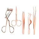 Arroyner 5 Pieces Eyelash Applicator Tool False Eyelashes Applicator Eyebrow Curler Eyebrow Scissors (Rose Golden) Beauty & Personal Care Arroyner