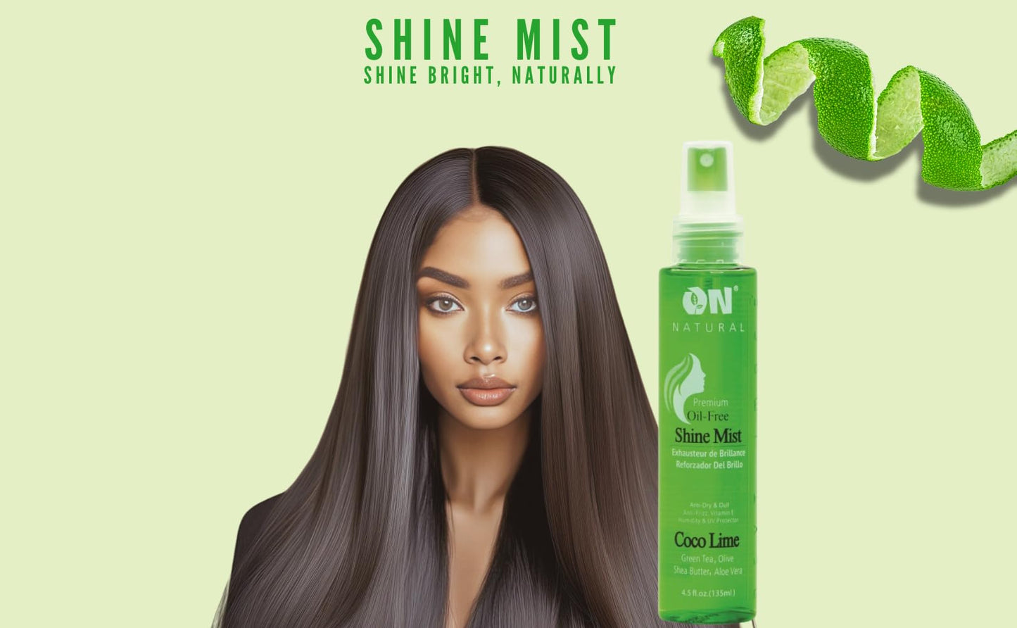On Organic Natural Premium Oil-Free Weave & Wig Shine Mist Coco Lime 4.5 oz Beauty & Personal Care On Natural