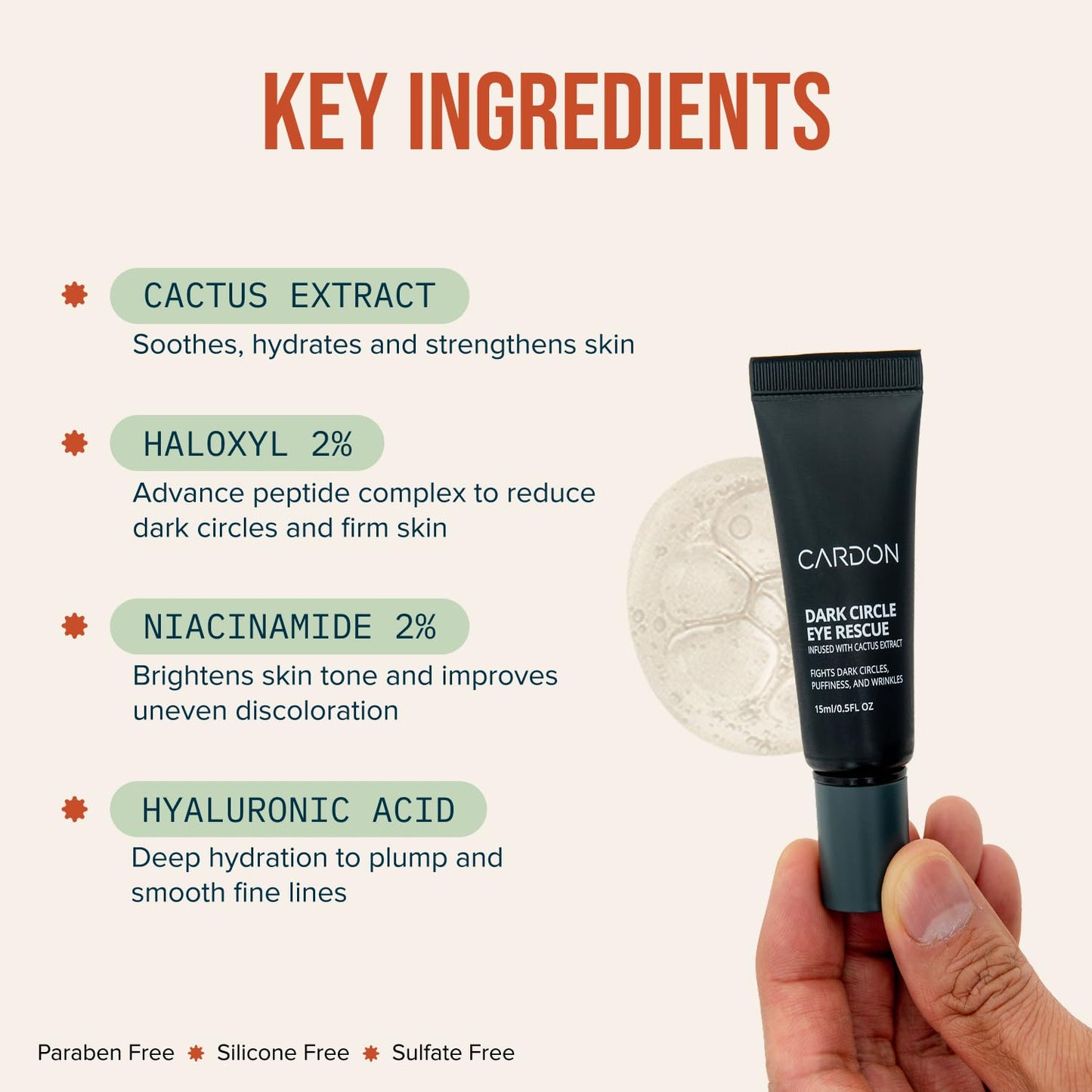 Cardon | Dark Circle Rescue for Men and Women | Under Eye Roller Eye Stick Massager for Puffy Eyes, Dark Circles, Bags, Wrinkles | Made with Peptides Beauty & Personal Care Cardon