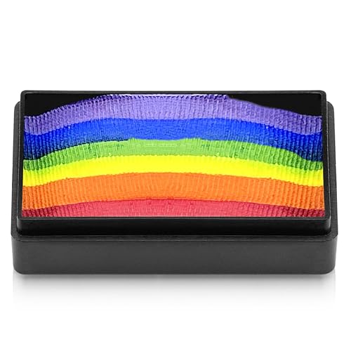 Kraze FX Dome Stroke - Essential Rainbow (25 gm), Professional 1-Stroke Split Cake, Hypoallergenic, Non-Toxic, Water Activated Face & Body Painting Beauty & Personal Care Kraze FX