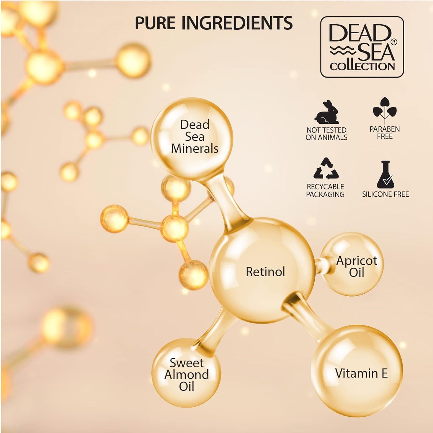 Dead Sea Collection Serum for Face with 2.5% Retinol, Dead Sea Minerals, and Vitamin E - Anti Aging Nourishing Skin Care Moisturizer to Reduce Beauty & Personal Care Dead Sea Collection