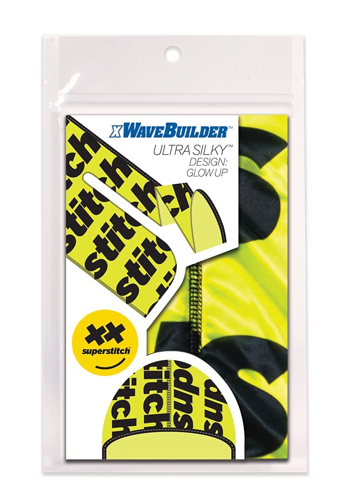 Superstitch Supersilky Ultra Silky Durag x Wavebuilder | 30+ Styles Premium Designer Durags for Men | 360 Waves |Yellow and Black (Glow Up)