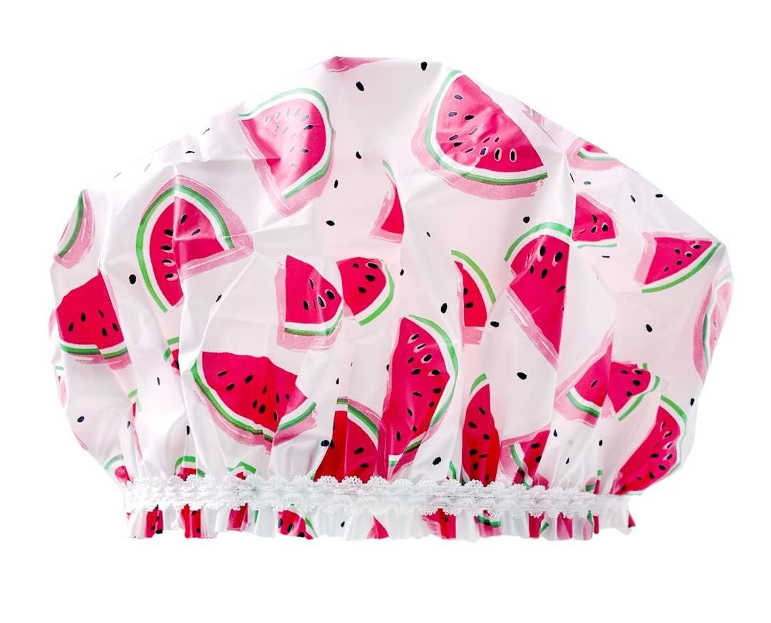Reusable Vinyl Shower Cap & Bath Cap, Frosted PEVA Elastic Stretch Hem. Multi-Use Waterproof Stretchy Hair Cap for all Hair Lengths - One In A Melon Beauty & Personal Care Betty Dain