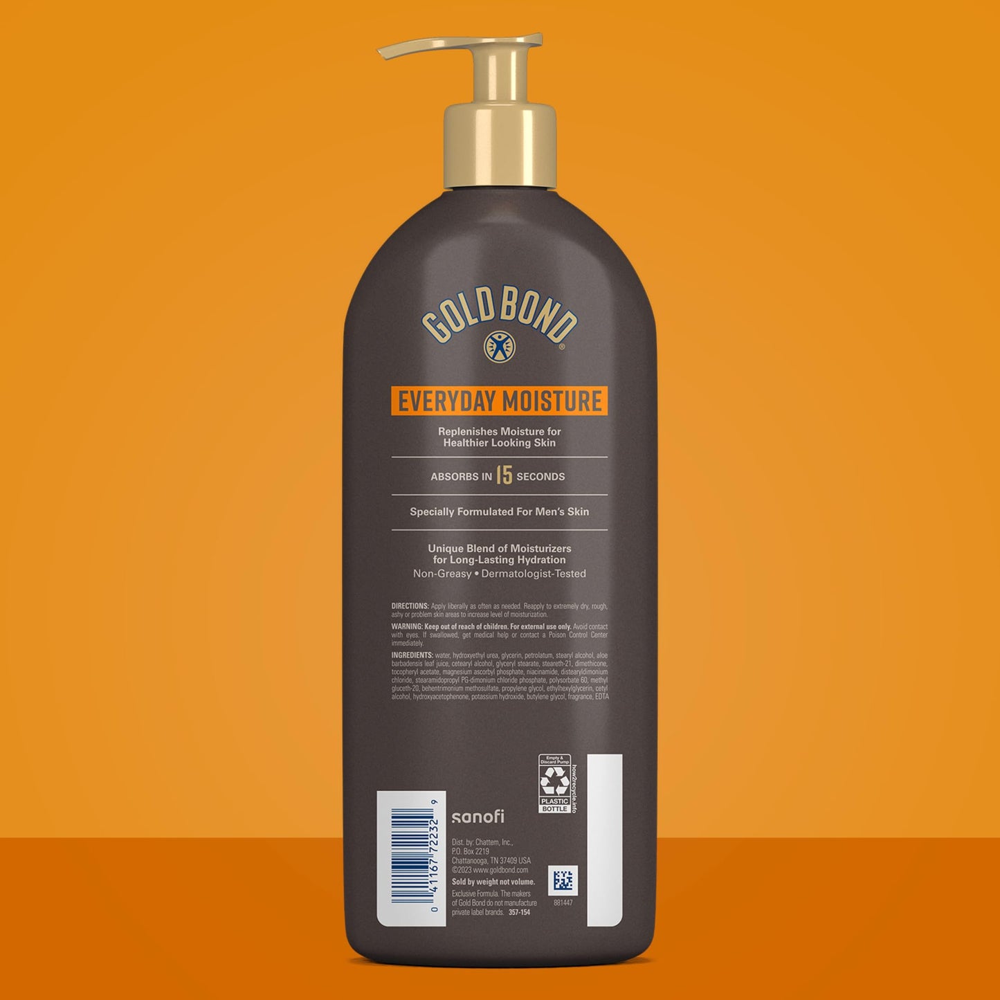 GOLD BOND Men's Essentials Everyday Moisture Daily Body & Hand Lotion with Vitamin C, Formulated for Men's Dry Skin, Value Size, 24 oz. Beauty & Personal Care Gold Bond