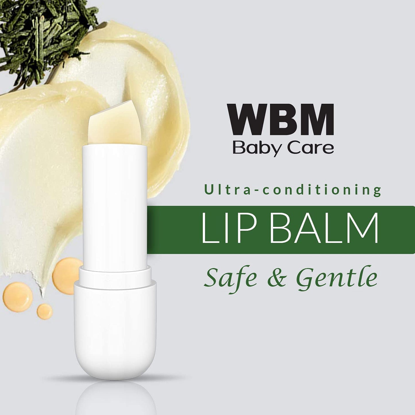 WBM Care Kids Organic Lip Balm, enriched with 100% natural ingredients, provides a hydrating and soothing effect | Pack of 6, each 0.12 oz for soft Beauty & Personal Care WBM