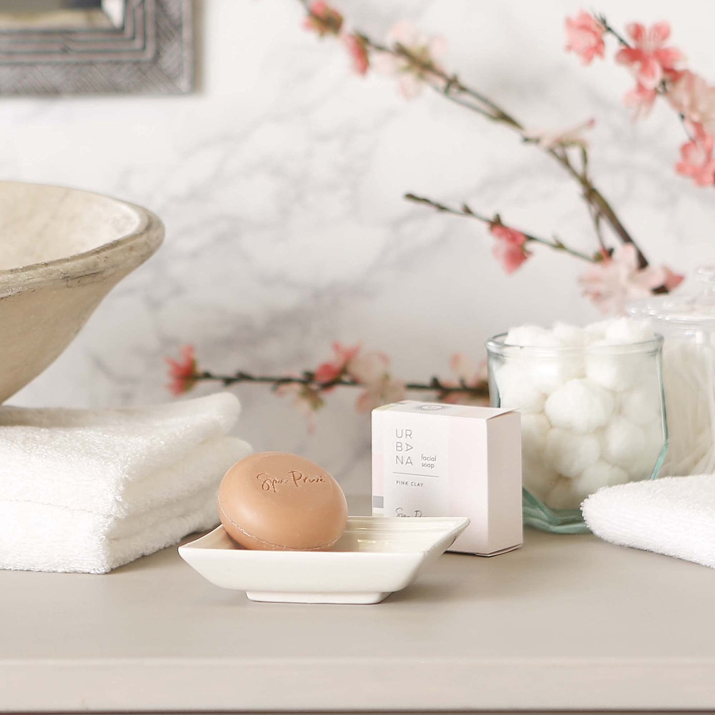 Urbana Spa Prive Collection Facial Soap Bar, 70 Gram, Pink Clay Beauty & Personal Care Urbana