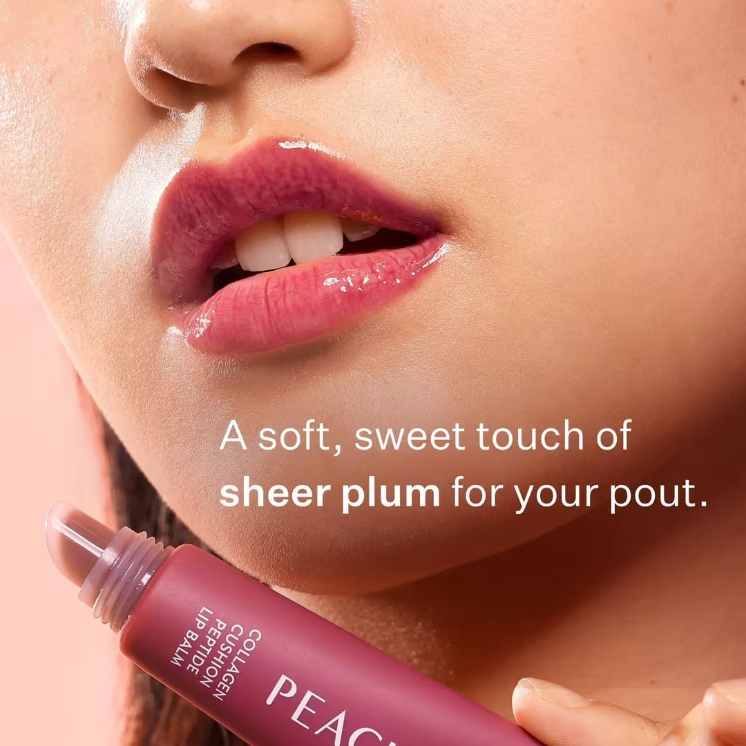 Peach & Lily Collagen Cushion Peptide Sugar Plum Lip Balm Beauty & Personal Care Peach & Lily