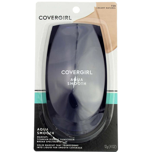 CoverGirl Smoothers AquaSmooth Compact Foundation, Creamy Natural [720] 0.40 oz (Pack of 4) Beauty & Personal Care COVERGIRL