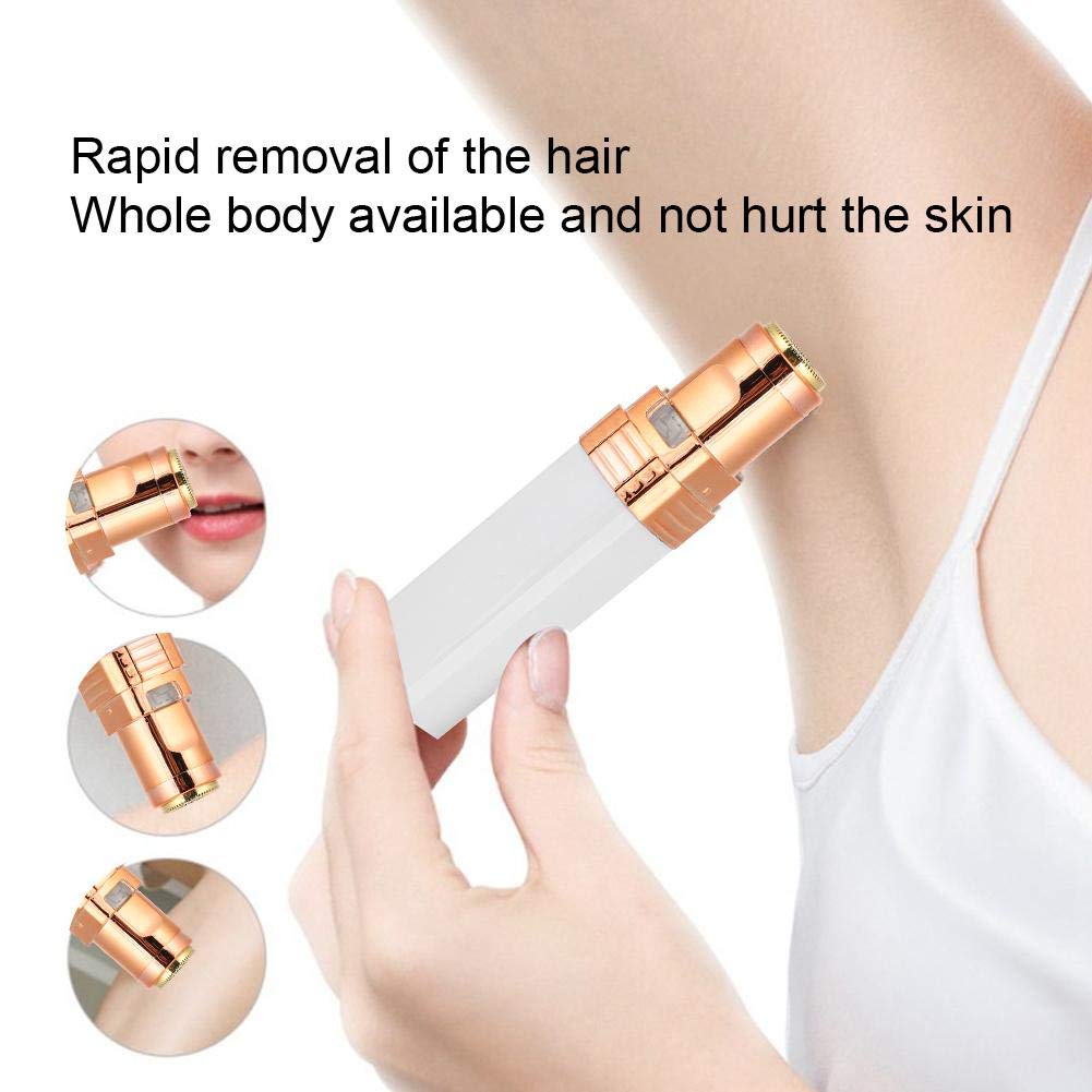 ZJchao Electric Hair Remover, Lipstick Shape Mini Face Body Hair Shaver Machine, Painless Epilator for Upper Lip Chin (White) Beauty and Personal Care ZJchao
