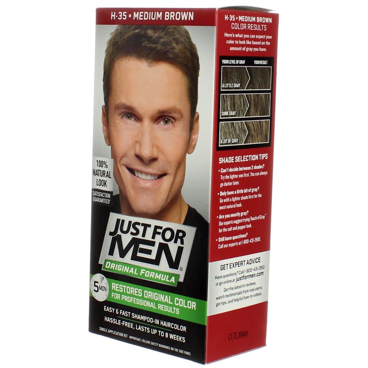 JUST FOR MEN Hair Color Medium Brown 35, 1 ea Beauty & Personal Care Just for Men