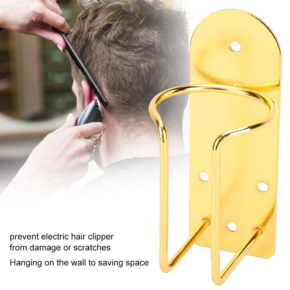 Hair Clipper Holder for barbers wall mounted, Barber Station Electric Hair Trimmer Display Rack Storage Organizer,Gold Stainless Steel Frosting Beauty and Personal Care Rotekt1740