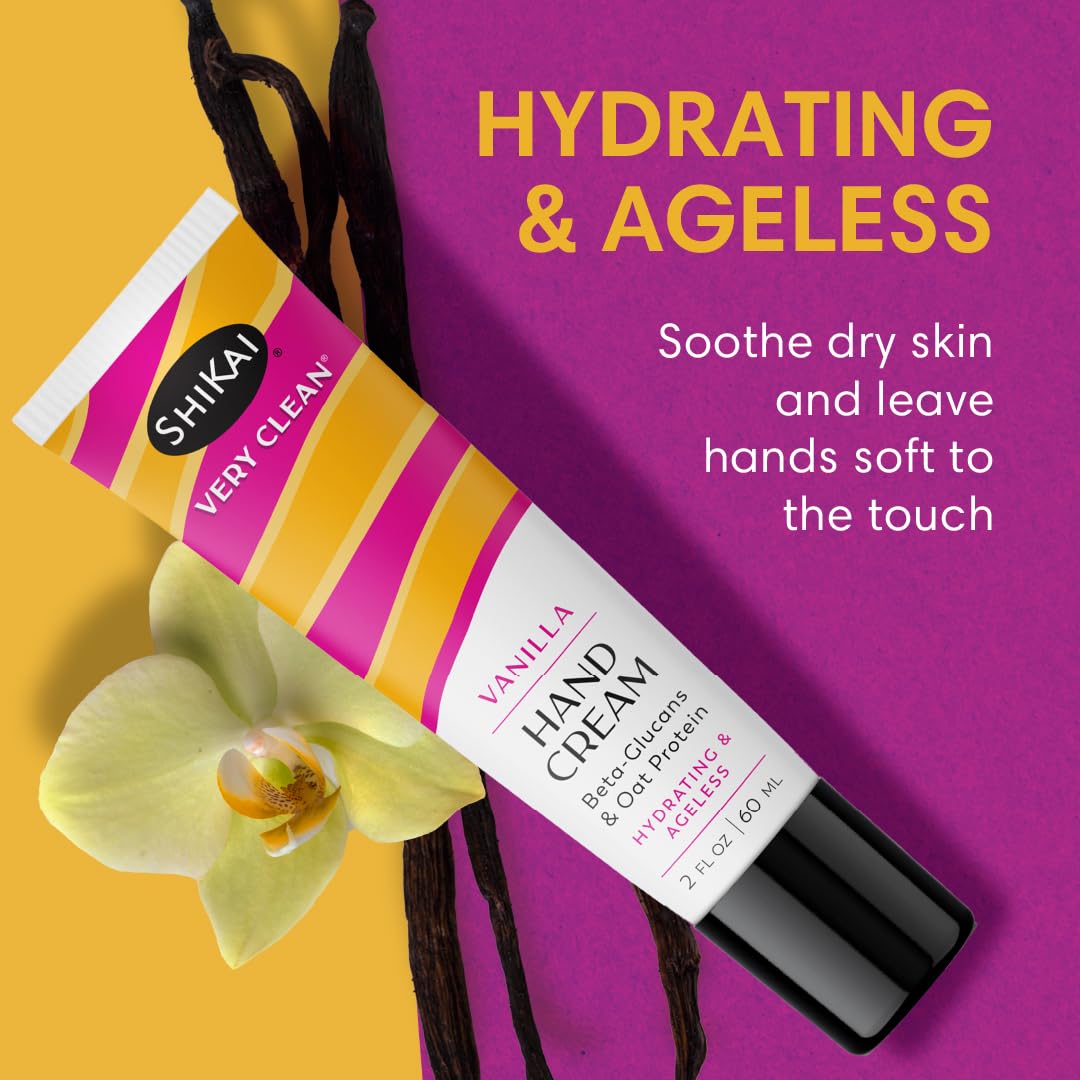 ShiKai Very Clean Hydrating Hand Cream (Vanilla, 2 oz) | Moisturizer Lotion for Dry Skin | For Nourished, Hydrated Hands Beauty & Personal Care ShiKai