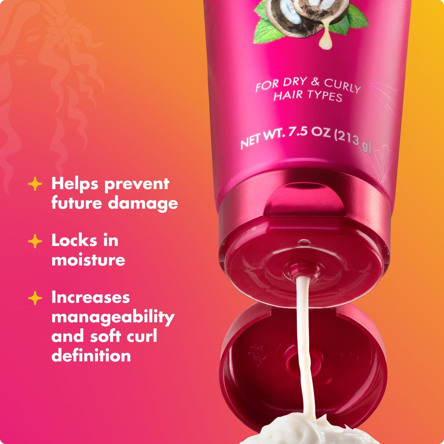 Mielle Organics Babassu & Mint Brazilian Curly Cocktail Curl Cream - Curl Defining, Hair Styling Cream for Textured Hair - Locks in Moisture, Boosts Beauty & Personal Care Mielle Organics