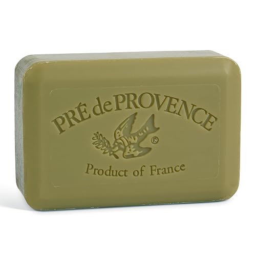 Pre de Provence Artisanal Soap Bar, Enriched with Organic Shea Butter, Natural French Skincare, Quad Milled for Rich Smooth Lather, 8.8 Ounce, Green Beauty & Personal Care Pre de Provence