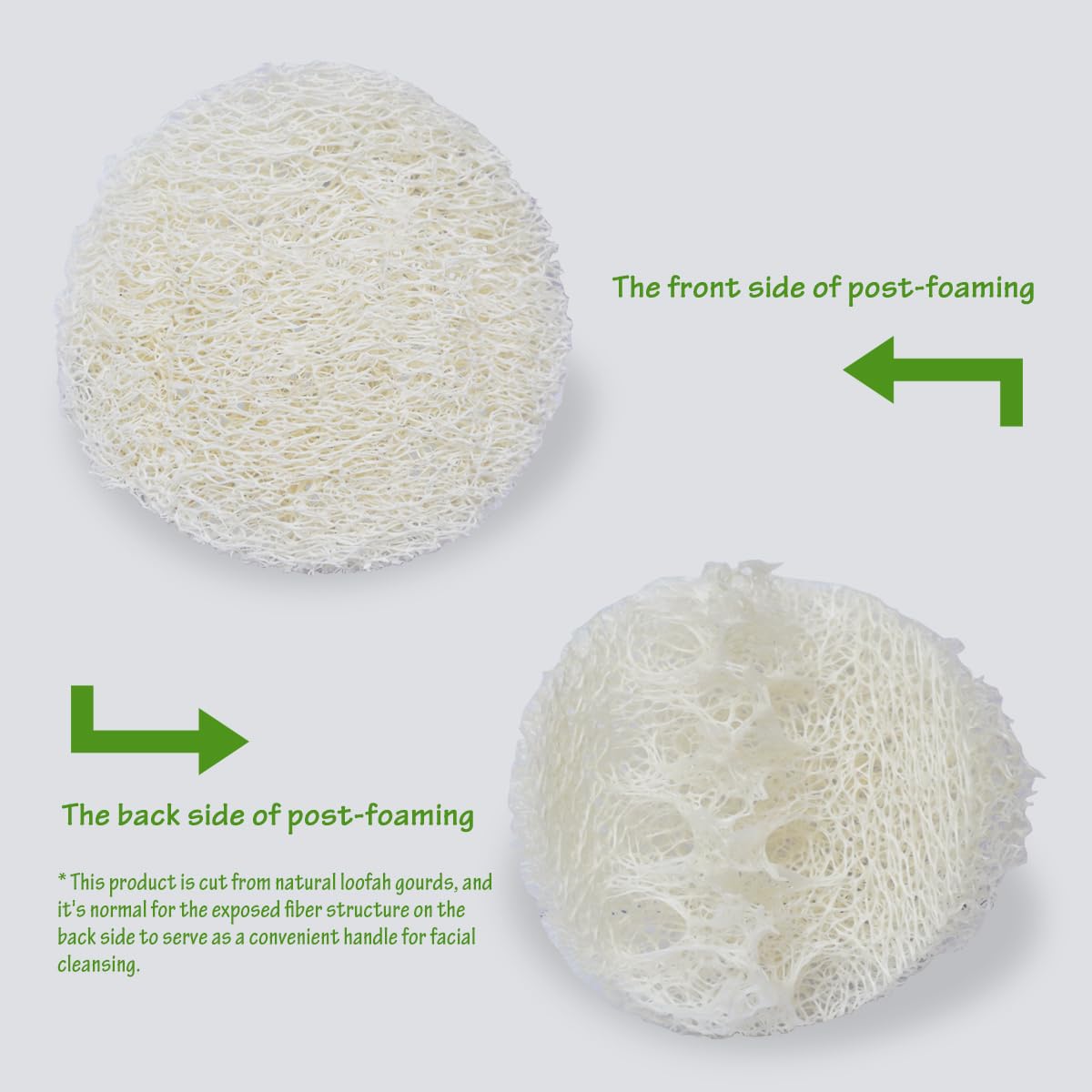 25-Pack Natural Loofah Exfoliating Face Pads - Gentle Facial Sponge & Scrubber for Daily Cleansing, Makeup & Dead Skin Removal - 100% Organic Beauty and Personal Care VeridianLife