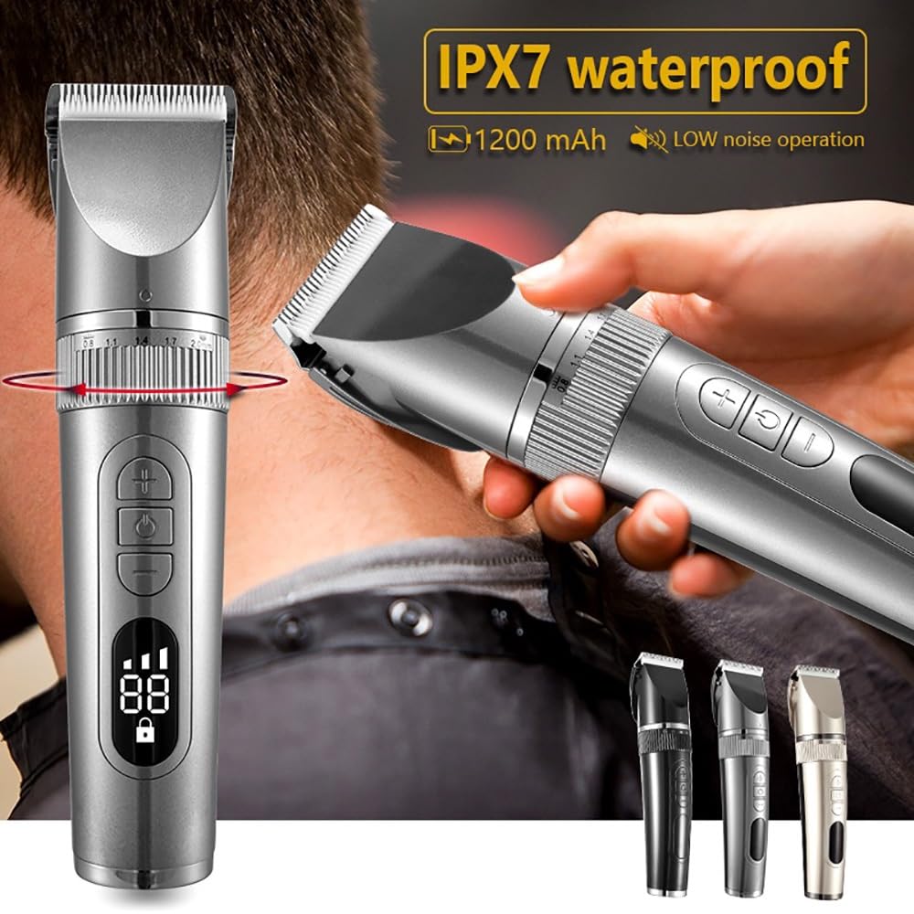 RASRGTRQ Mens Hair Clippers, Professional Hair Clipper for Men Beard Trimmer Machine for Shaving Hair Trimmer Hair Cutting Machine Beard Trimmer Fast Beauty and Personal Care RASRGTRQ