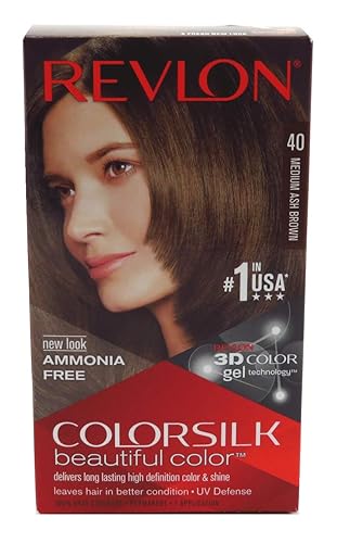 colorsilk Beautiful Color #40 Medium Ash Brown Revlon Hair Color 1 Application Unisex Beauty & Personal Care REVLON