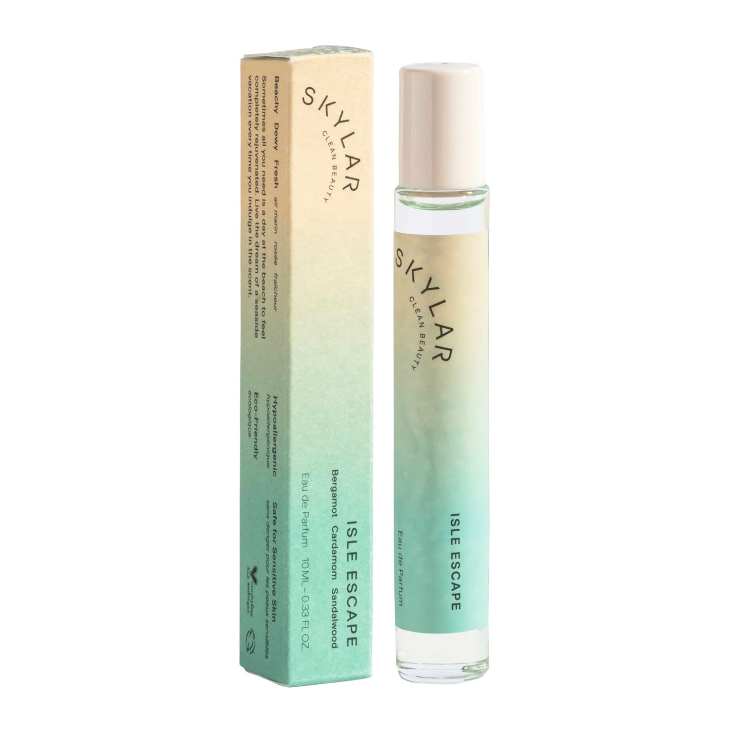 Skylar Isle Escape Eau de Parfum 0.33oz – Clean, Hypoallergenic Vegan Perfume for Women & Men, Fresh Scent with Bergamot, Cardamom & Sandalwood Beauty & Personal Care Skylar