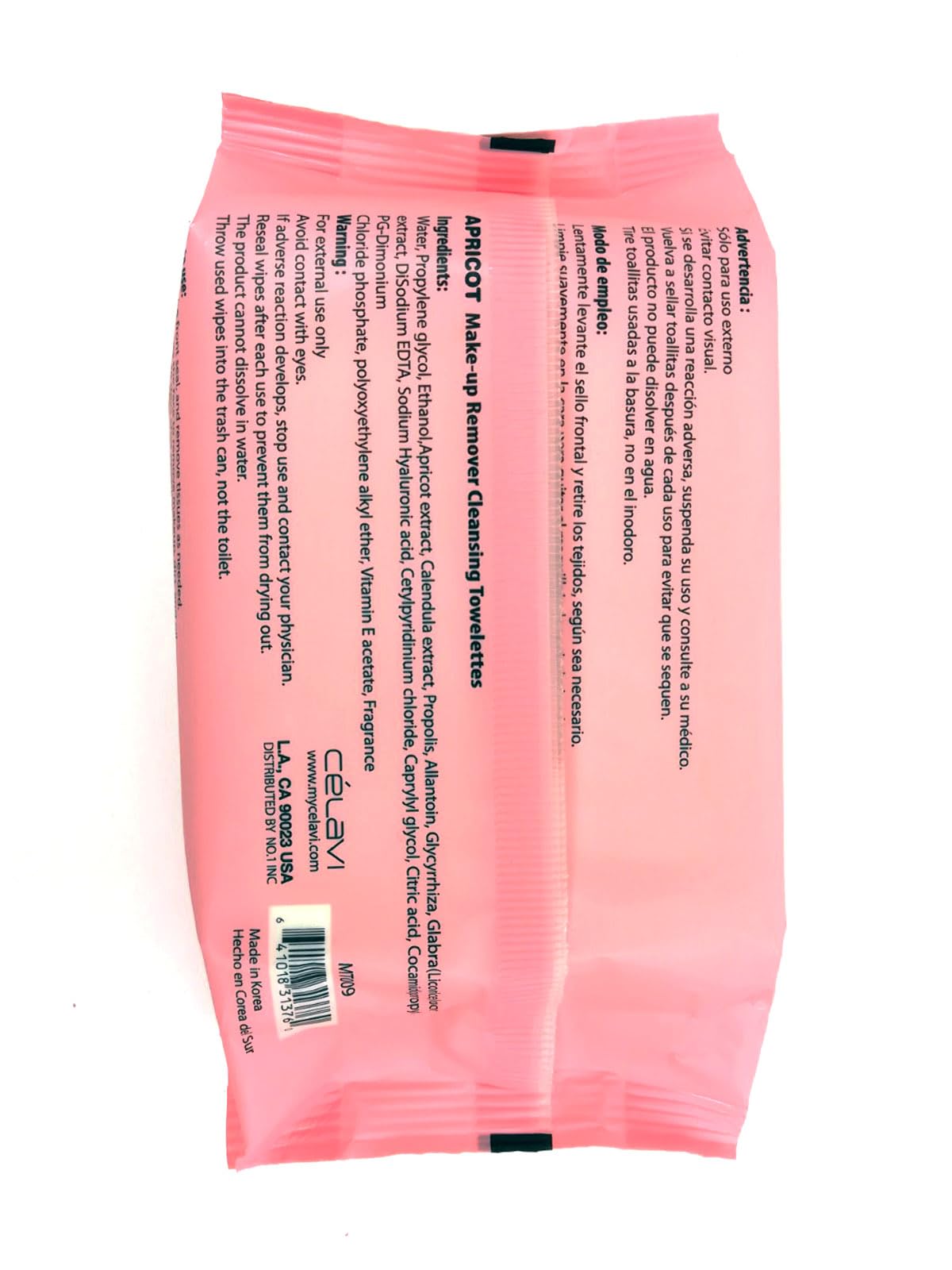 Celavi Makeup Remover Cleansing Wipes Removing Towelettes 2 Packs - 60 Sheets (Apricot) Beauty & Personal Care Celavi Cosmetics