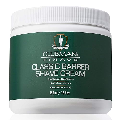 Clubman Pinaud Classic Barber Shave Cream, Moisturizing and Conditioning for Smooth Shave, Professional Quality for All Beard Types, 16 fl oz, 1-pack Beauty & Personal Care Clubman