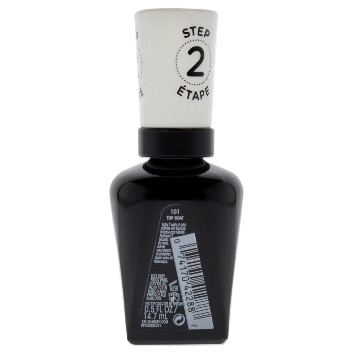 Sally Hansen Miracle Gel Nail Polish 100 Top Coat, 0.5 Fl Oz (Packaging May Vary)