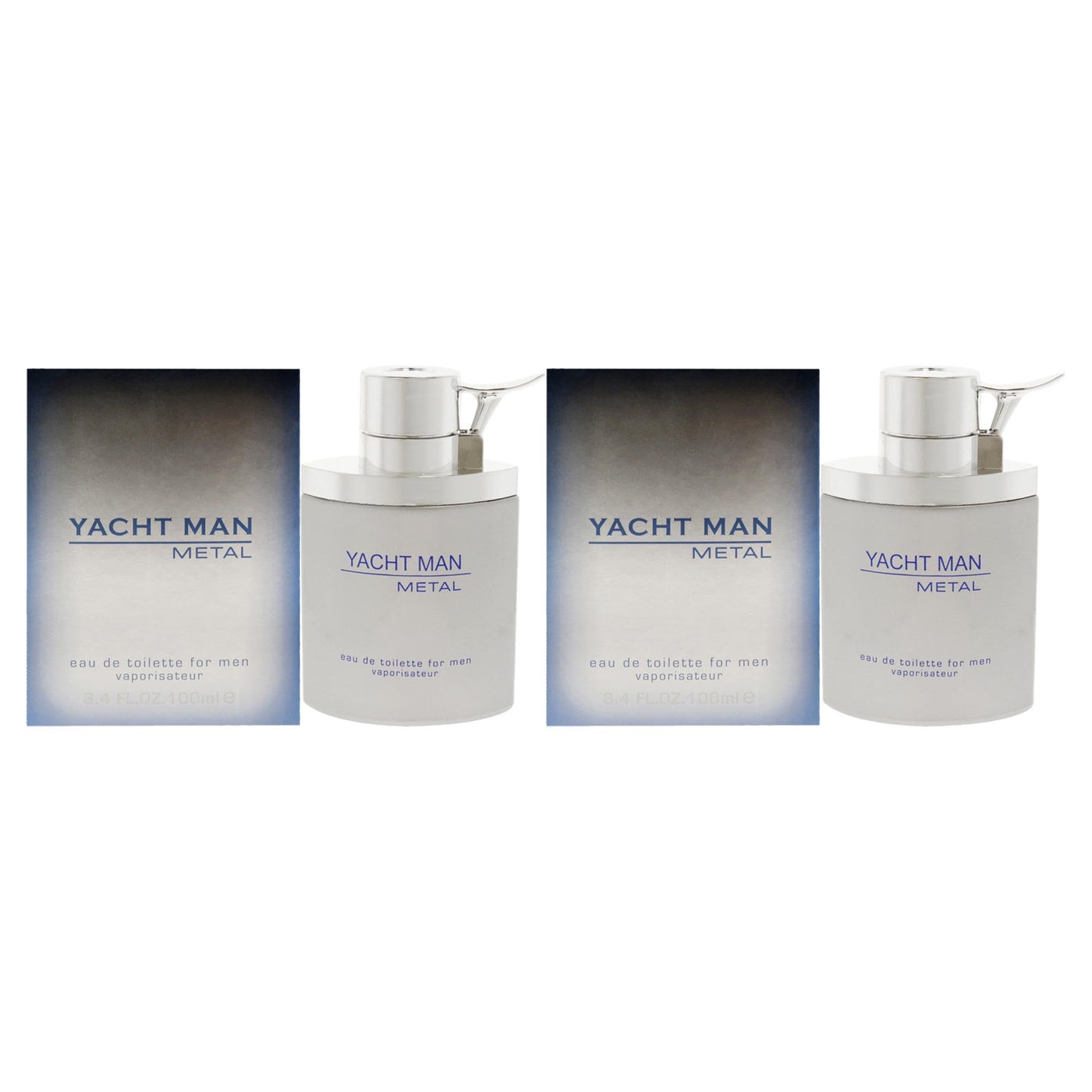 Myrurgia Yacht Man Metal EDT Spray Men 3.4 oz Pack of 2 Beauty & Personal Care Myrurgia