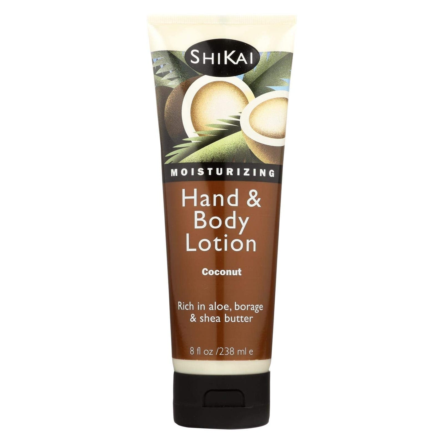ShiKai Hand & Body Lotion (Coconut, 8oz) | Daily Moisturizing Skincare for Dry and Cracked Hands | With Aloe Vera & Vitamin E Beauty & Personal Care ShiKai